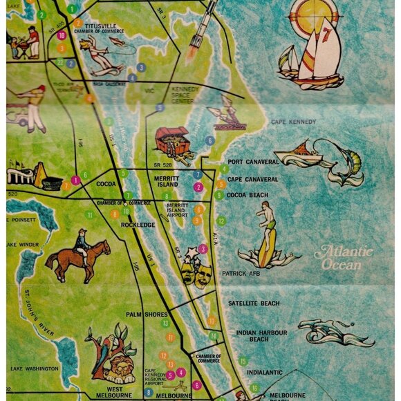 Explore Florida’s Space Coast Brochure 1970, Cocoa Beach, NASA, Disney, Jeannie - Picture 5 of 6